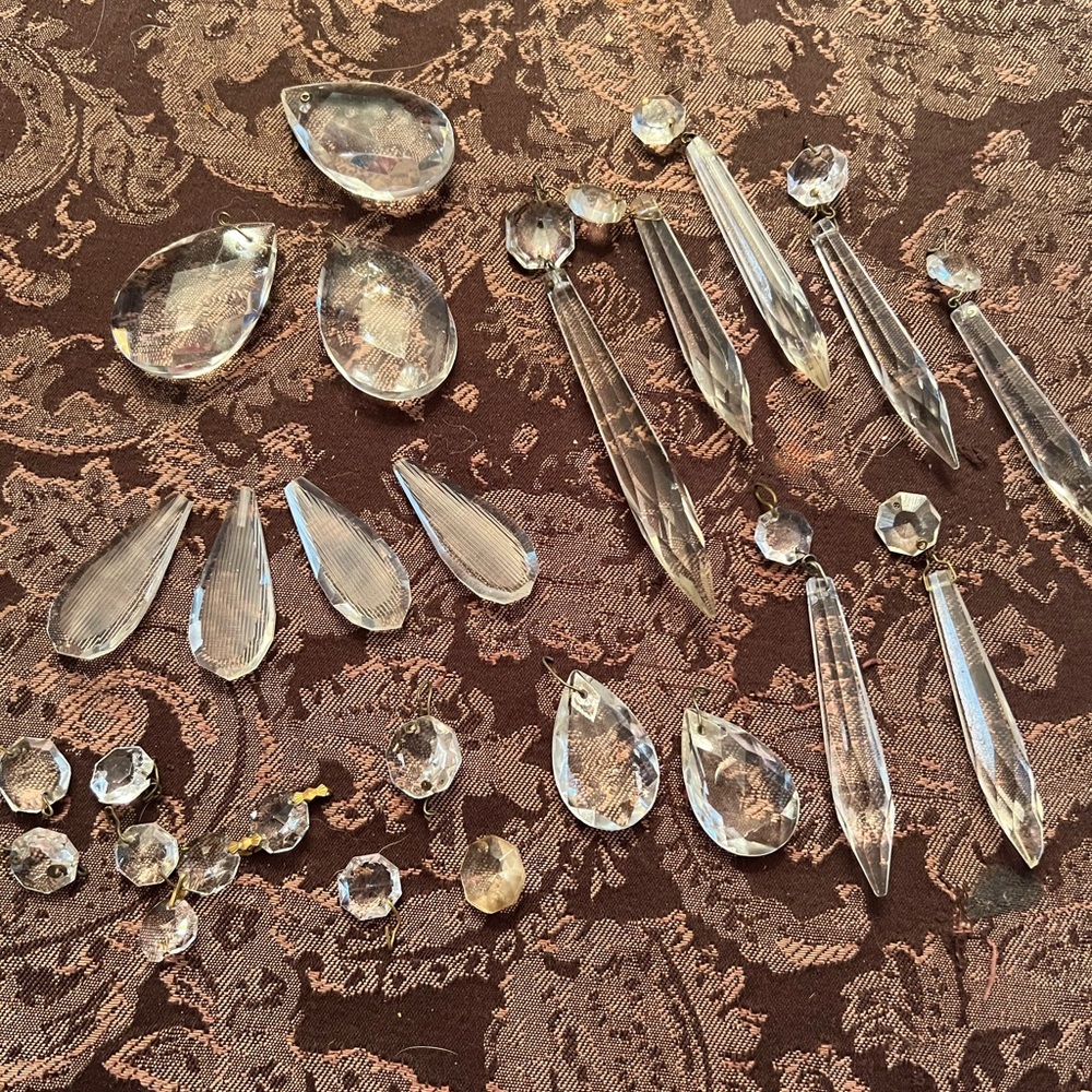 Loose Vintage Glass/Crystal Chandelier Pieces